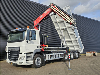 Volquete camión, Camión grúa DAF CF 530 8x4-4 / FASSI 27.5 t/m CRANE + TIPPER: foto 2