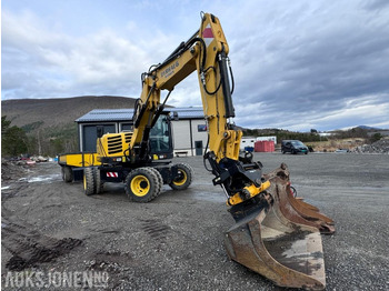 Excavadora 2019 Yanmar B110W Hjulgraver - Firehjulsstyring - Sentralsmøring - Dumperhenger - Tiltrotator - Pusskuffe - Smalskuffe - Graveskuffe - Hydraulisk vibroplate - Pallegafler: foto 3