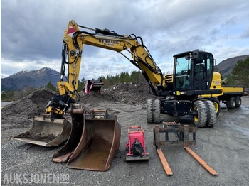 Excavadora 2019 Yanmar B110W Hjulgraver - Firehjulsstyring - Sentralsmøring - Dumperhenger - Tiltrotator - Pusskuffe - Smalskuffe - Graveskuffe - Hydraulisk vibroplate - Pallegafler: foto 2