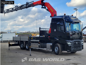 Camión caja abierta, Camión grúa nuevo Renault C 480 6X2 NEW! Palfinger PK41002 EH Crane Kran ACC Euro 6: foto 4