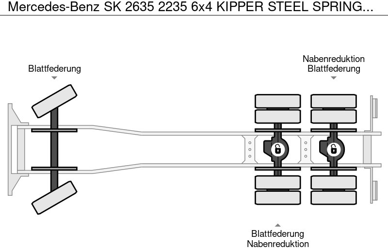 Volquete camión Mercedes-Benz SK 2635 2235 6x4 KIPPER STEEL SPRING MANUAL GEARBOX: foto 16