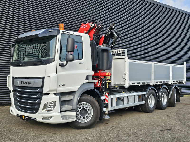 Volquete camión, Camión grúa DAF CF 530 8x4-4 / FASSI 27.5 t/m CRANE + TIPPER: foto 11