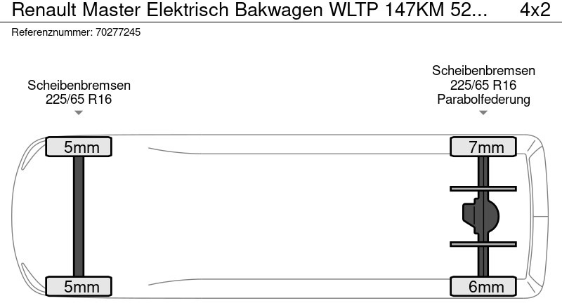 Furgoneta, Furgoneta eléctrica Renault Master Elektrisch Bakwagen WLTP 147KM 52kWH 78pk LED Airco Cruise Camera Parkeersensoren Plancher Verkoopwagen Foodtruck 22m3 Airco Cru: foto 21