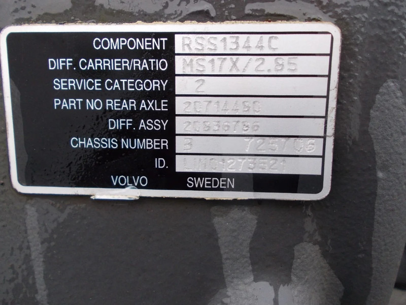 Eje posterior para Camión Volvo 20836786/20914319/RSS1344C/RATIO 2,85 VOLVO FM EURO 6: foto 9