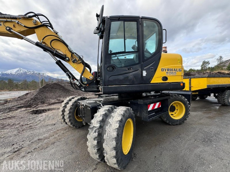 Excavadora 2019 Yanmar B110W Hjulgraver - Firehjulsstyring - Sentralsmøring - Dumperhenger - Tiltrotator - Pusskuffe - Smalskuffe - Graveskuffe - Hydraulisk vibroplate - Pallegafler: foto 8