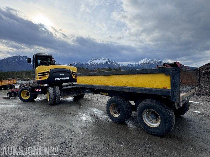 Excavadora 2019 Yanmar B110W Hjulgraver - Firehjulsstyring - Sentralsmøring - Dumperhenger - Tiltrotator - Pusskuffe - Smalskuffe - Graveskuffe - Hydraulisk vibroplate - Pallegafler: foto 14