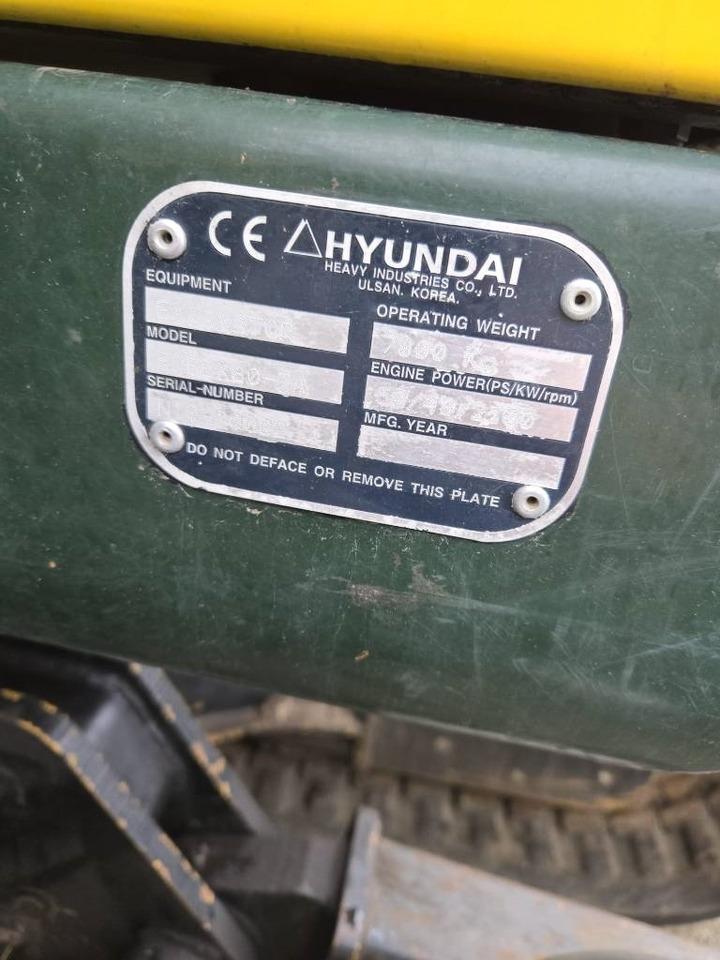 Miniexcavadora Hyundai Robex 80-7 A: foto 10